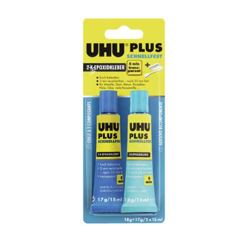UHU® | PLUS Rapid Adhesive — 2 component 