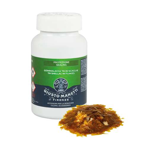 GIUSTO MANETTI | Dewaxed Shellac Flakes — 125 g bag 