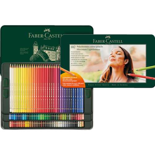 Faber-Castell | Polychromos Coloured Pencils — set of 102, MAXIMUM LIGHTFASTNESS 