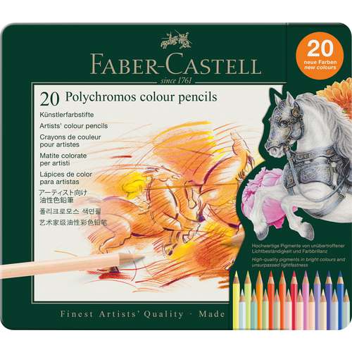Faber-Castell | Polychromos Coloured Pencils — set of 20 NEW COLOURS 