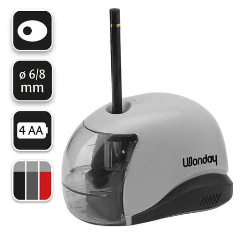 Wonday® | Battery Operated Pencil Sharpener — steel blade 